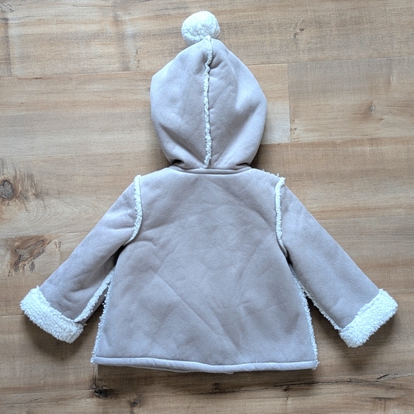 NWOT! Savannah Faux Shearling Jacket Hoodie Coat - Size 12M - Picture 5 of 6